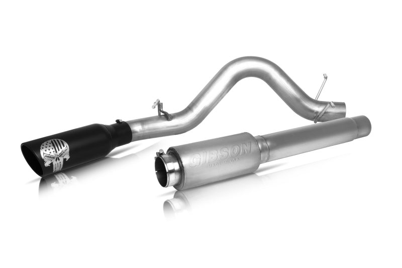 Gibson 10-18 GMC Sierra 1500 SLE 5.3L 4in Patriot Skull Series Cat-Back Single Exhaust - Stainless