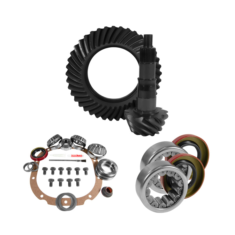 Yukon 8.8in Ford 4.11 Rear Ring & Pinion Install Kit 2.99in OD Axle Bearings and Seals