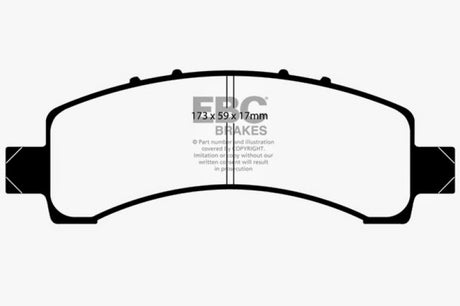 EBC 02 Cadillac Escalade 5.3 (Akebono rear caliper) Extra Duty Rear Brake Pads