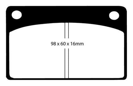 EBC 66-68 Volvo 140 1.8 Yellowstuff Front Brake Pads