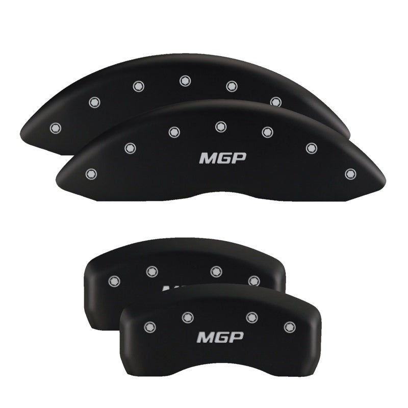 MGP Front set 2 Caliper Covers Engraved Front MGP Red finish silver ch