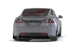 Rally Armor 21-25 Tesla Model S / S Plaid Black UR Mud Flap w/White Logo