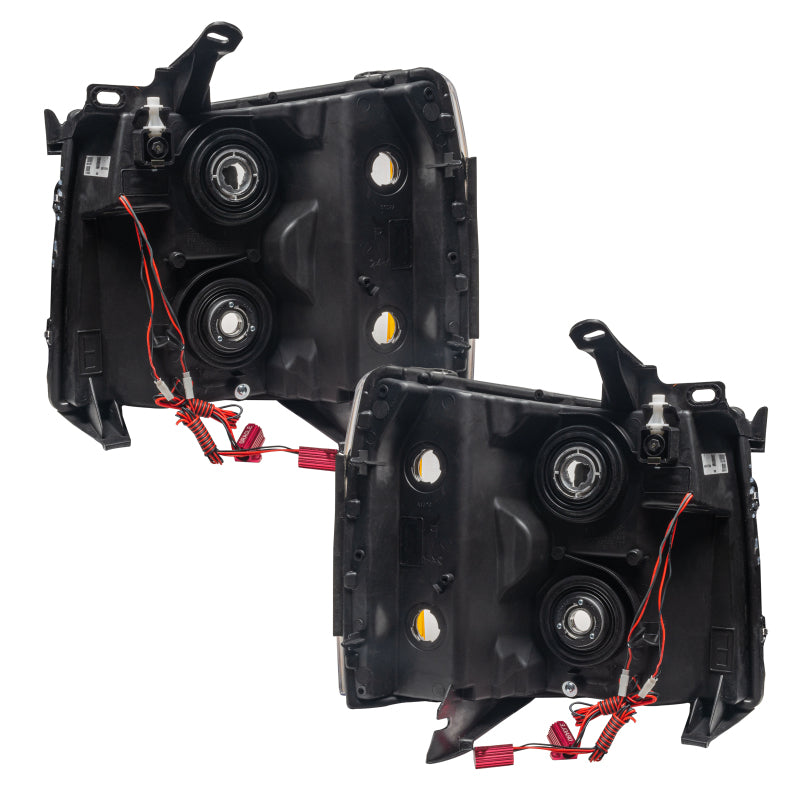 Oracle Lighting 07-13 Chevrolet Silverado Pre-Assembled LED Halo Headlights - Green