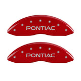 MGP 4 Caliper Covers Engraved Front & Rear Pontiac Red Finish Silver Char 2006 Pontiac GTO