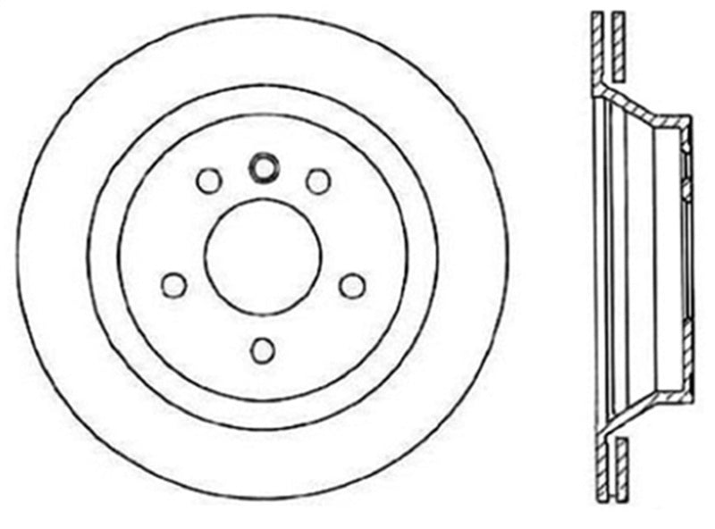 StopTech 94-99 BMW M3 / 98-02 Z3 Cryo Slotted Rear Right Sport Brake Rotor