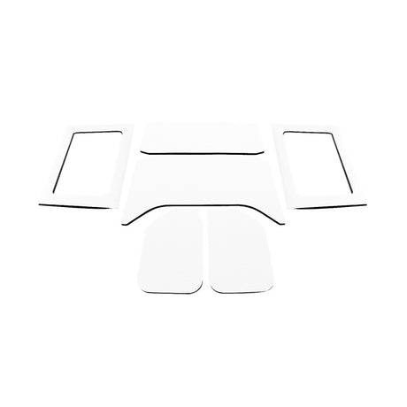DEI 11-18 Jeep Wrangler JK 4-Door Boom Mat Complete Headliner Kit - 6 Piece - White