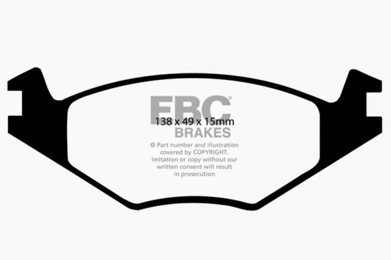 EBC 84-95 Volkswagen Golf 1.8 Yellowstuff Front Brake Pads