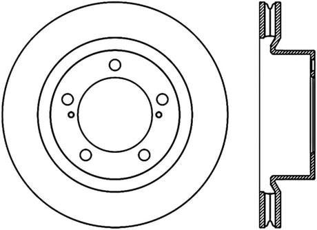 StopTech 08-11 Lexus LX570 Slotted & Drilled Front Left Rotor