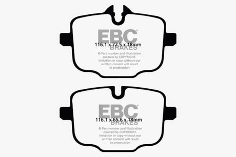 EBC 10+ BMW 535i 3.0 Turbo (F10) Greenstuff Rear Brake Pads