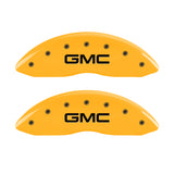 MGP 4 Caliper Covers Engraved Front & Rear GMC Yellow Finish Black Char 2008 GMC Envoy
