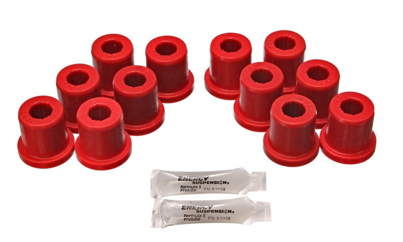 Energy Suspension 81-89 Toyota FJ40/FJ60 Landcruiser 2/4WD Red Front Leaf Spring Bushing (Set of 12)