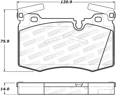 StopTech Sport Brake Pads w/Shims and Hardware - Front