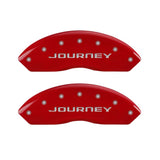 MGP 4 Caliper Covers Engraved Front & Rear With out stripes/Journey Red finish silver ch