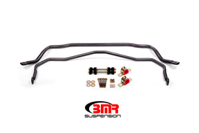 BMR 64-72 A-Body Front & Rear Sway Bar Kit w/ Bushings - Black Hammertone BMR Suspension