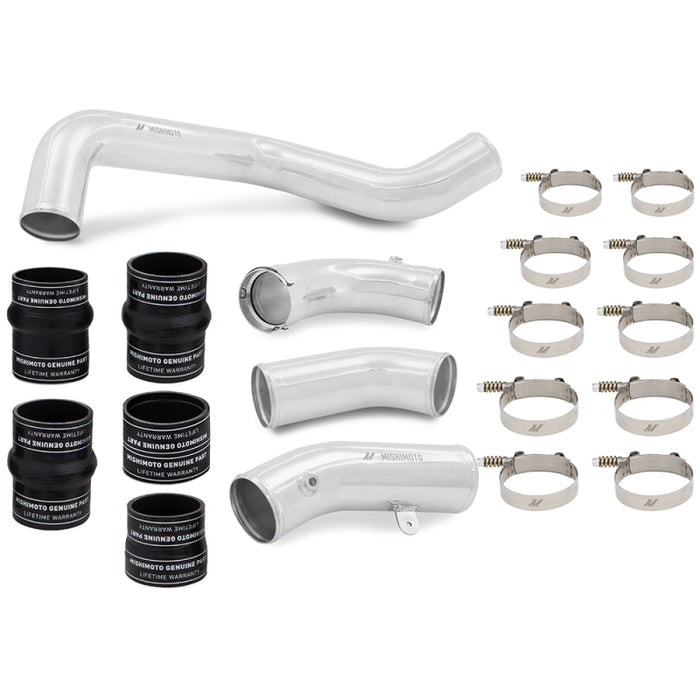 Mishimoto 17-19 GM L5P Duramax Intercooler Kit - Black w/ Polished Pipes