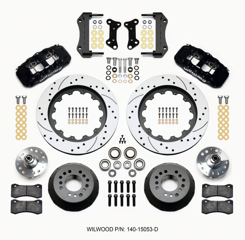 Wilwood AERO6 Front Hub Kit 15.00 Drilled 67-69 Camaro 64-72 Nova Chevelle