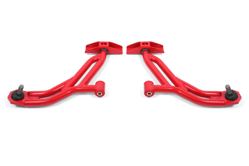BMR 10-14 Ford Mustang / Shelby GT500 Non-Adj. Lower A-Arms (Poly/Delrin) - Red BMR Suspension