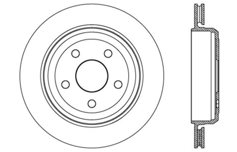 StopTech Slotted & Drilled Sport Brake Rotor 11-17 Jeep Grand Cherokee (Excludes SRT8)