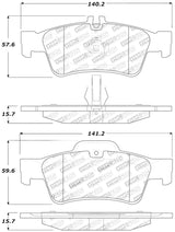 StopTech Street Touring Mercedes Benz Rear Brake Pads