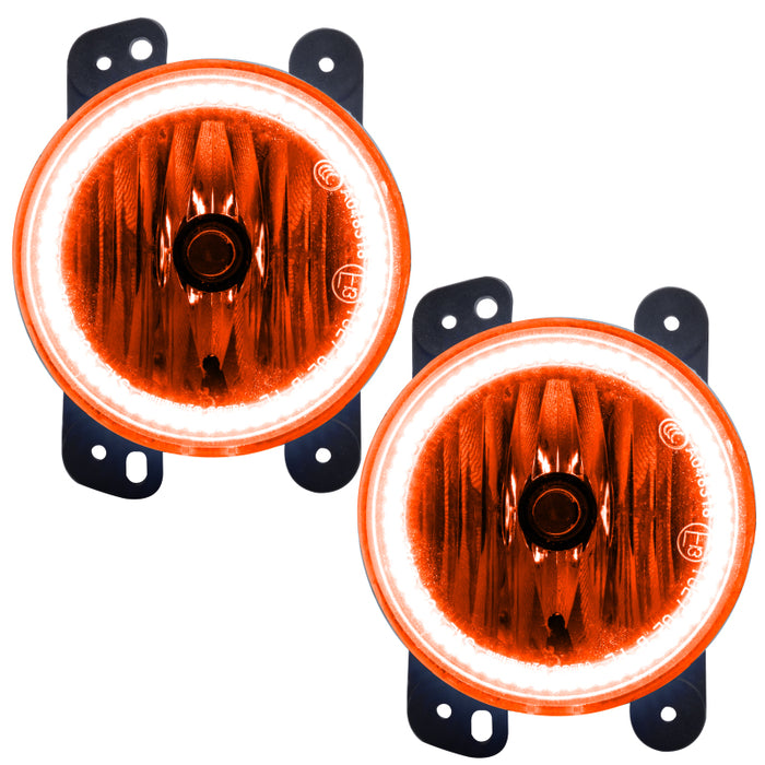 Oracle Lighting 07-09 Jeep Wrangler JK Pre-Assembled LED Halo Fog Lights -Amber SEE WARRANTY