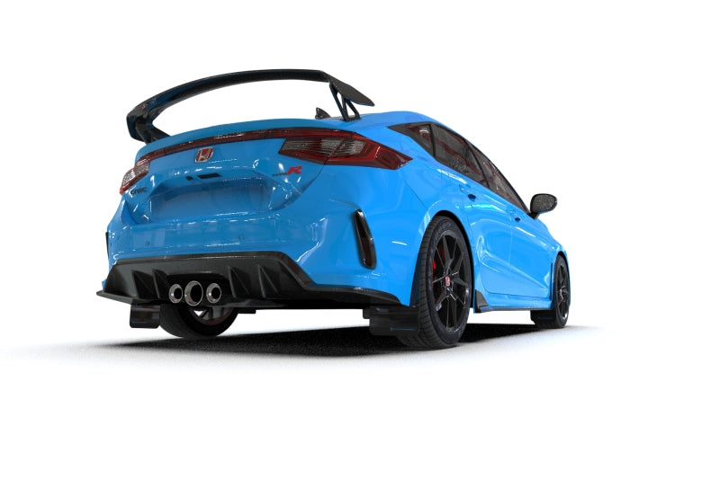 Rally Armor 2023+ Honda Civic Type R Black Mud Flap Light Blue Logo