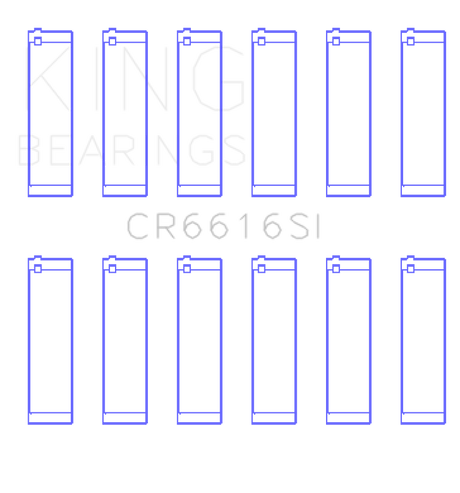 King Engine Bearings Buick / Chevrolet V6 (STD Size) SI-Series Connecting Rod Bearings Set of 6