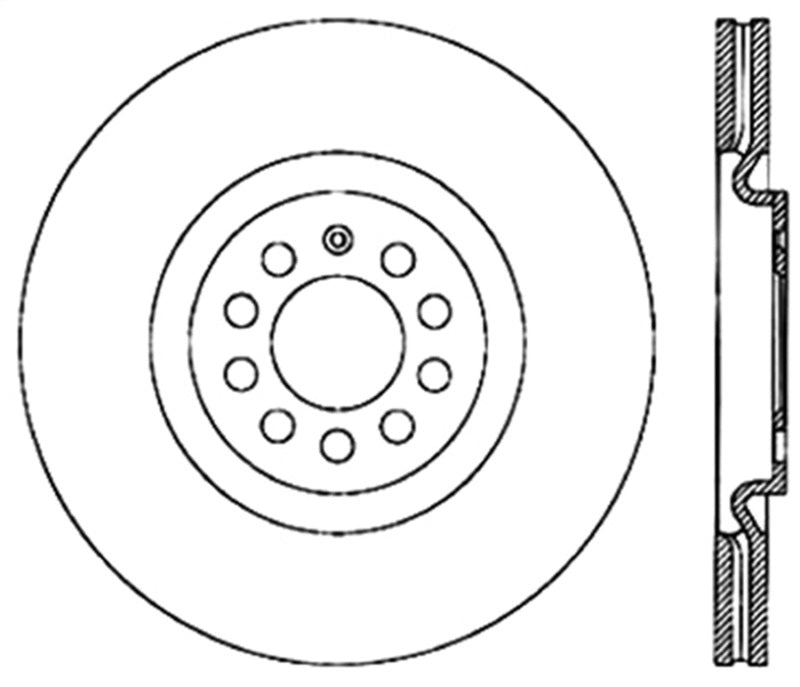 StopTech 00-06 Audi TT Left Front Drilled Rotor