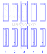 King Engine Bearings Ford V8 351ci 5.8L 16V (Size STD) Performance Main Bearing Set