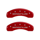 MGP 4 Caliper Covers Engraved Front & Rear Magnum Red finish silver ch