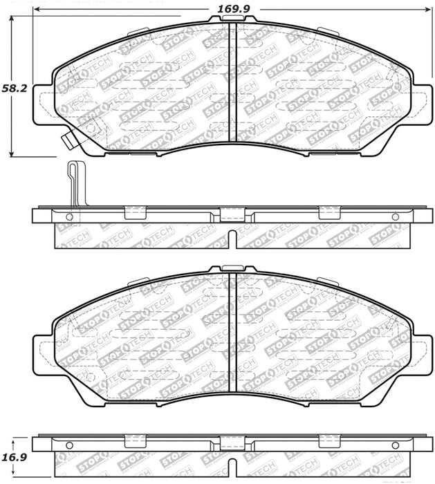 StopTech Street Select Brake Pads - Front