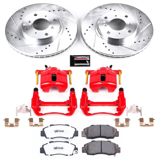 Power Stop 93-96 Honda Prelude Front Z26 Street Warrior Brake Kit w/Calipers